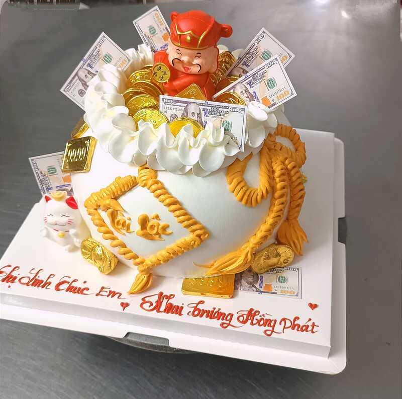 BÁNH THẦN TÀI , TÚI LỘC TRẮNG 